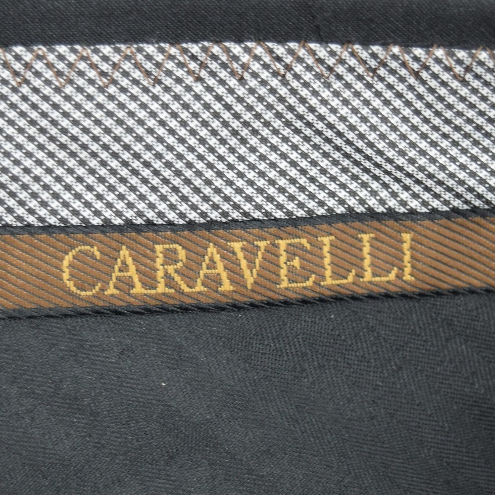 Caravelli Mens 34x31 Black Pinstripe Double Pleated Dress Pants Polyester Blend - Picture 8 of 11